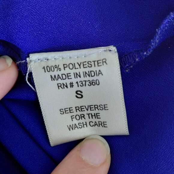 Royal blue blouse - Picture 3 of 4